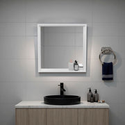Porta Wall Mounted Bathroom Mirror Cabinet with Storage, White
