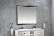 60 x 48 Inch LED Bathroom Mirror with Aluminum Frame, Wall Mounted Vanity Mirror, Anti-Fog, Memory, 3 Colors, Stepless Dimmable