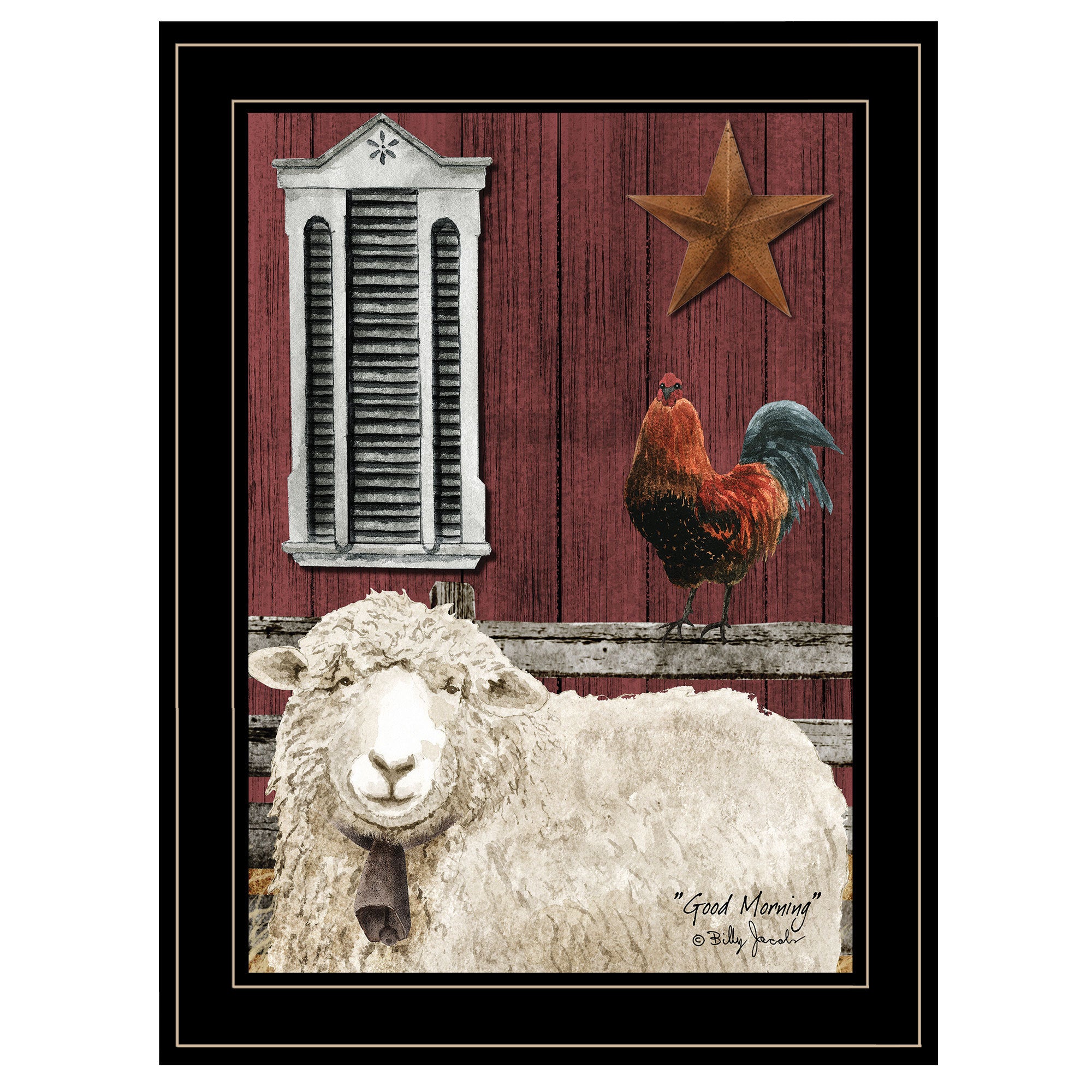 'Good Morning' by Billy Jacobs, Ready to Hang Framed Print, Black Frame