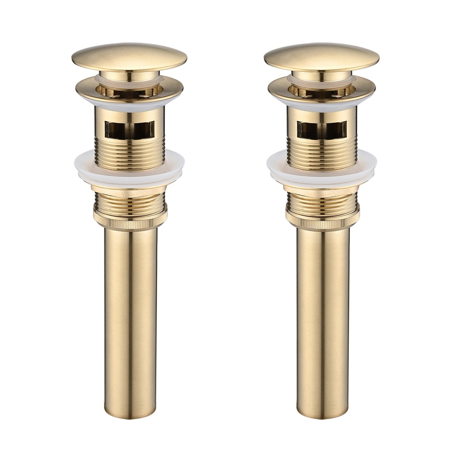 2 Pcs Bathroom Sink Drain with Overflow, Vessel Sink Lavatory Vanity Pop Up Drain Stopper, 304 Stainless Steel