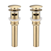 2 Pcs Bathroom Sink Drain with Overflow, Vessel Sink Lavatory Vanity Pop Up Drain Stopper, 304 Stainless Steel