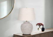 Lighting, 22'h, Table Lamp, Cream Concrete, Ivory / Cream Shade, Modern