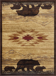 Nature's Nest GC_CBL3006 Multi 7 ft. 10 in. x 10 ft. 3 in. Lodge Area Rug