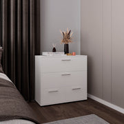Alpine Wide Four Drawer Dresser, Bedroom Storage, White