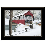 'Crisp Winter Evening' by Billy Jacobs, Ready to Hang Framed Print, Black Frame