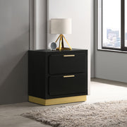 Sophia Black 2-drawer Nightstand