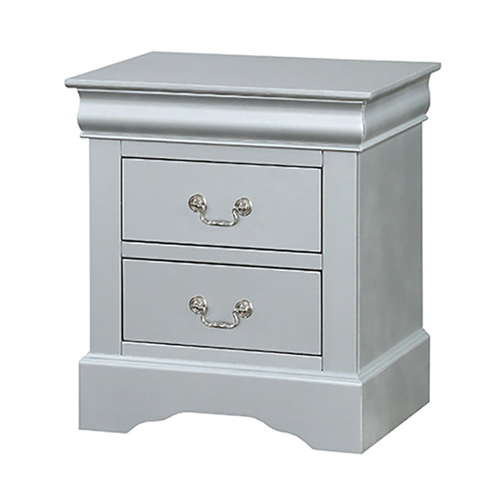 Platinum 2-drawer Nightstand