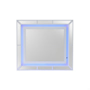 Hollywood Hills G8180-M LED Lit Mirror with Accents White Wood Veneer 43x33