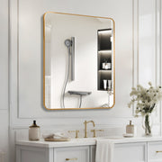 Gold 30 'x36' Rectangular Bathroom Wall Mirror