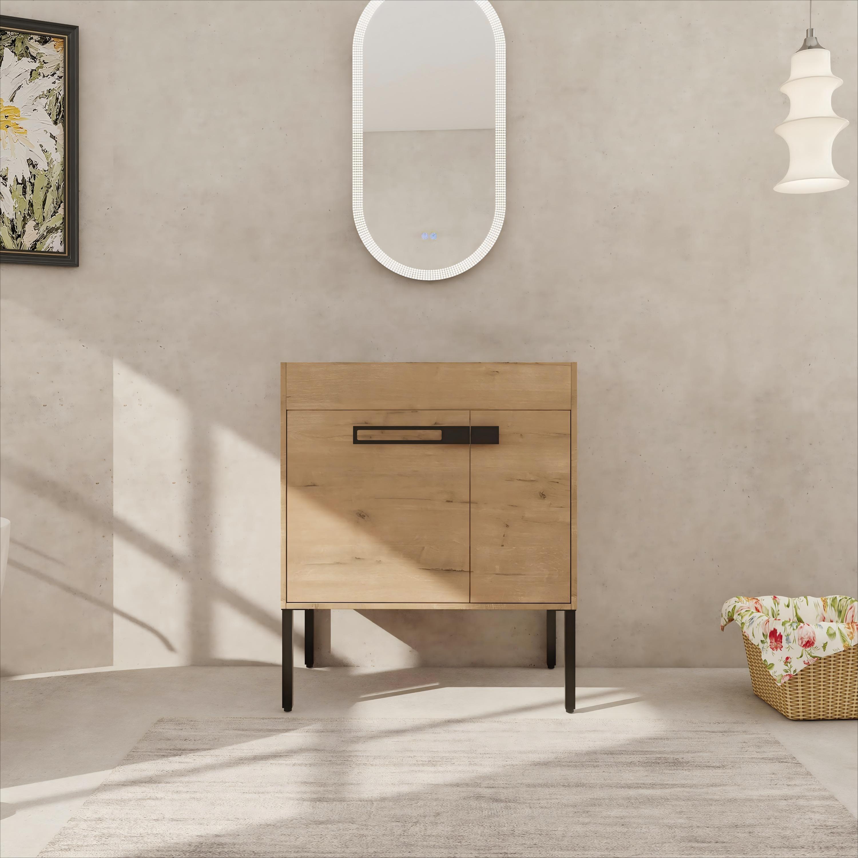 30 Inch Freestanding Bathroom Vanity or Floating is Optional Conversion.30*18-00330IMO-1(KD-Packing) - Only Includes Vanity, Excluding Sink