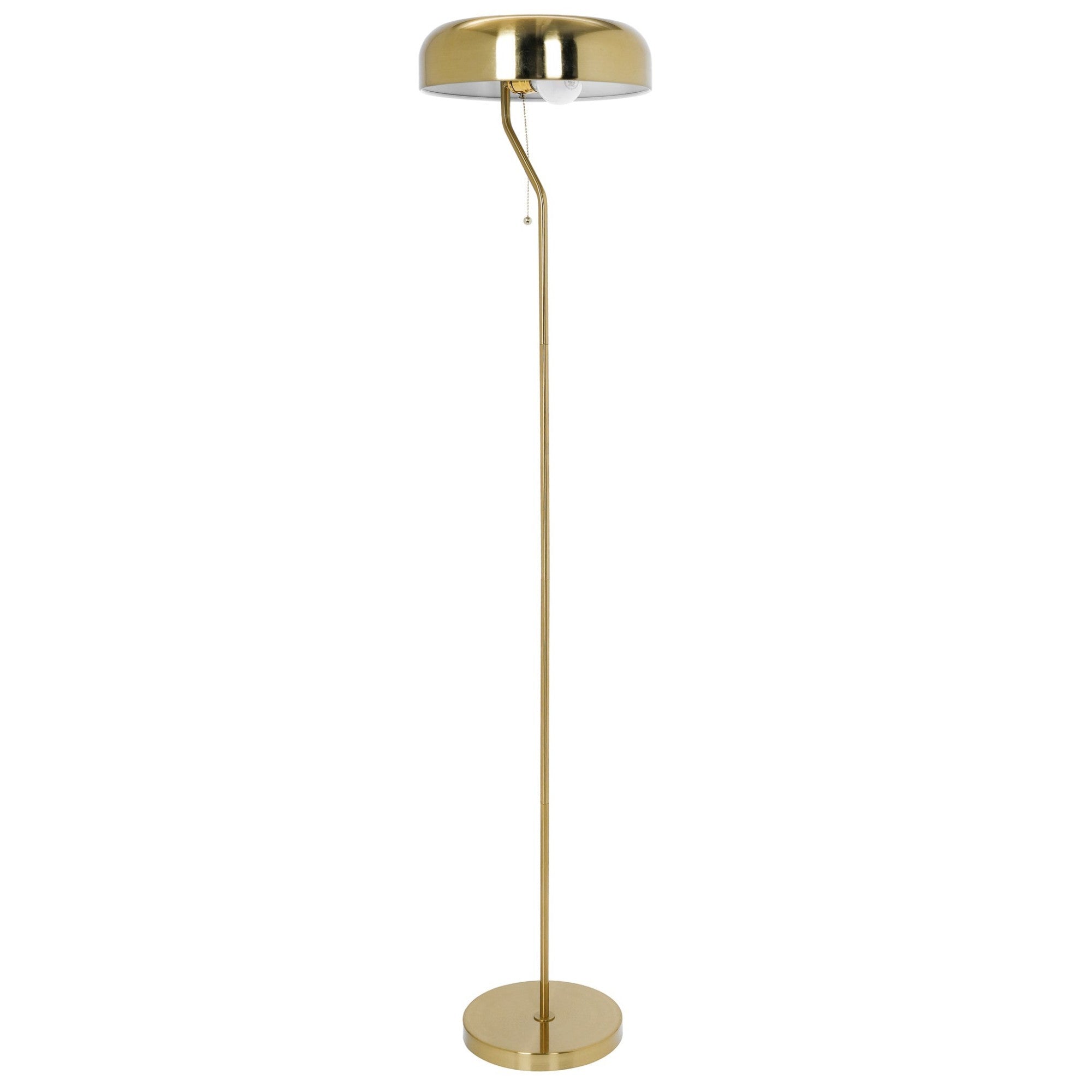Spectra Tall Corner Floor Lamp for Living Room, Bedroom & Office Space Illumination - Gold Outer and White Inner, Metal, 55-Inch