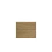 Alice24-106, Wall mount cabinet without basin, Natural oak color, with two drawers, Pre-assembled