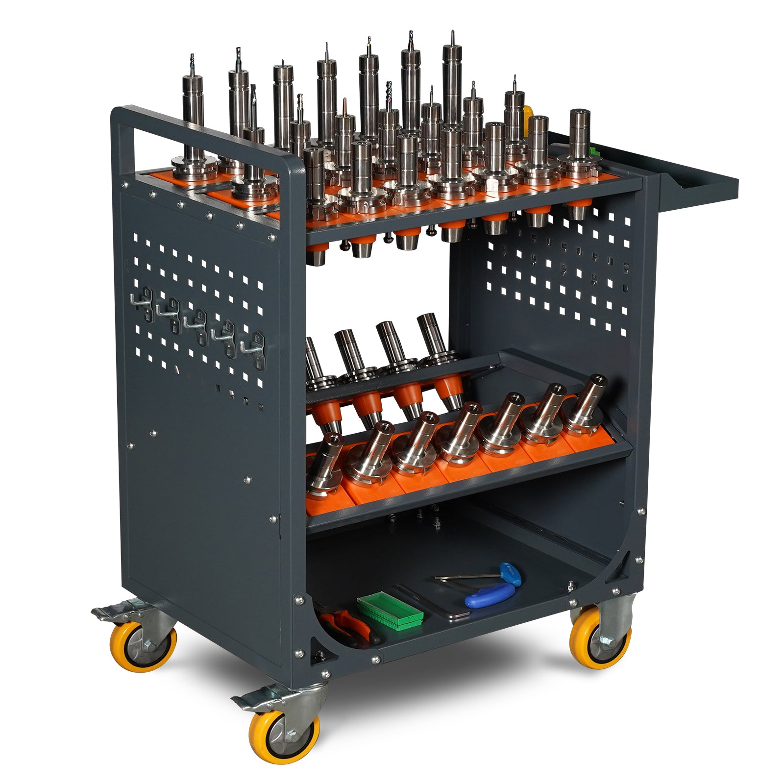 grey Tool Cart CNC Tool Cart CAT40 tool trolley BT40 cnc tool holder cart CNC machine tool service cart (CAT40 35 Capacity)