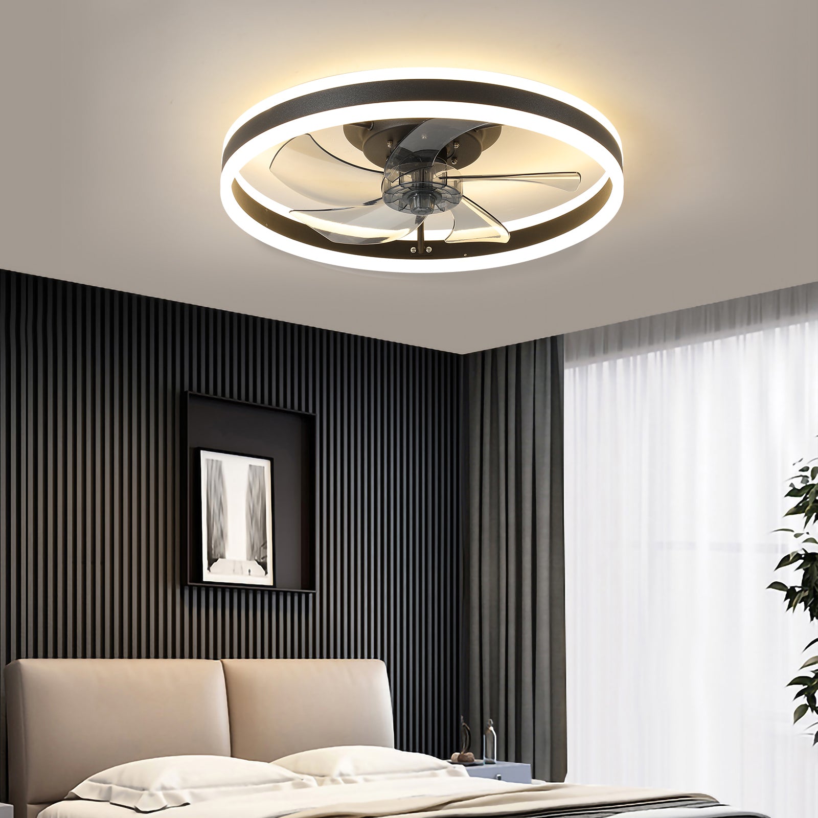 Ceiling Fan with Lights Dimmable LED