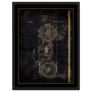 'Motor Bike Patent I' by Cloverfield & Co, Ready to Hang Framed Print, Black Frame