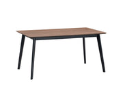 Rebi Walnut & Black Finish Dining Table