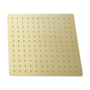 12 Inch Gold Square Rainfall Shower Head - Stainless Steel, Full Body Coverage, Wall/Ceiling Mount Luxury Bathroom Fixture