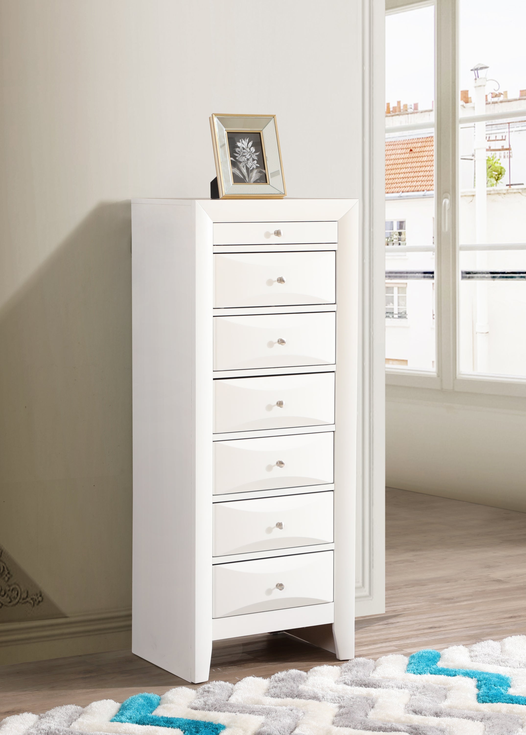 Marilla G1570-LC 7 Drawer Lingerie Chest , White