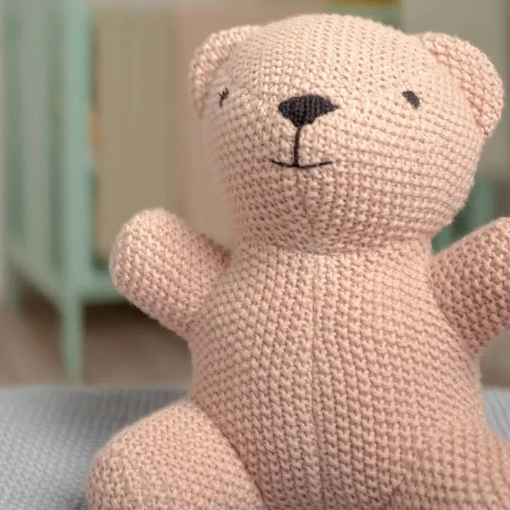 Knitted Stuffed Secer Soft Toy.