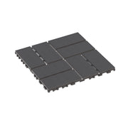Interlocking Deck Tiles, 44 Pack Patio Deck Tiles, Waterproof Outdoor Use, Dark Grey, Polypropylene, 12x12 inches