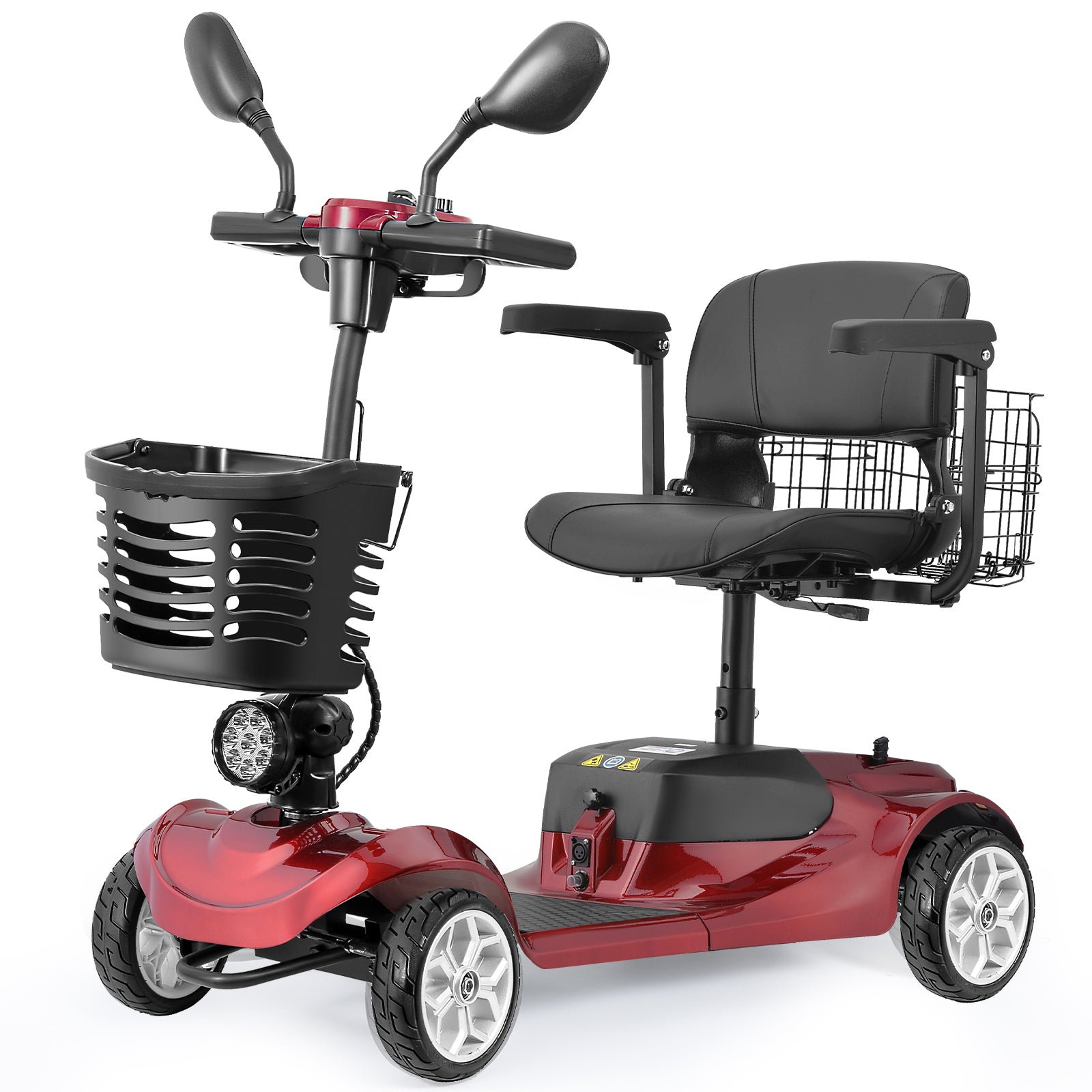 Folding Mobility Scooter for Adult - HEINSY Powered Mobility Scooter All Terrain Motorized Scooter Collapsible with 350W Motor, 12V20AH Dual Lead-Acid Batteries, Ideal for Elderly, Seniors, and Adults
