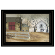 'The Old Stone Barn' by Billy Jacobs, Ready to Hang Framed Print, Black Frame