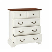 Modern White 5-Drawer Dresser for Bedroom - Ample Storage Wide Chest of Drawers in Engineered Wood
