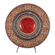 21' Diameter Polyresin Decorative Plaque, Red and Brown