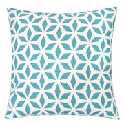 Crystal Burst Outdoor & Indoor Pillow in Blue with Solarium Polyester Fabric, 20x20 inches