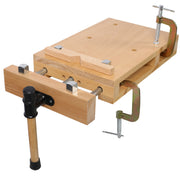 Portable Hard Wood Workbench with Quick-Release Handle and G-Type Fixing Clips for Woodworking