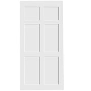CRAZY ELF 32' x 80' Six Panel Real Primed Door Slab, DIY Panel Door, Modern Interior Barn Door, Water-proof, Anti-deformation, Pre-Drilled Ready to Assemble, Suitable for Pre-hung Door and Barn Door