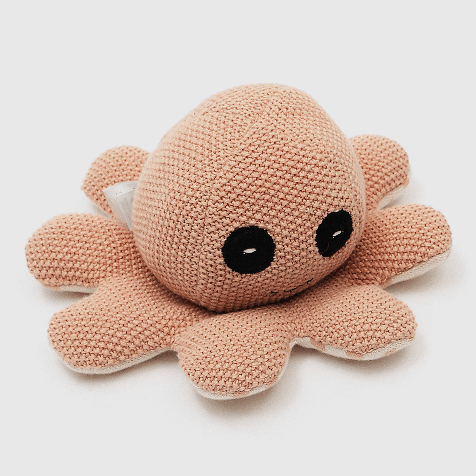Handmade Small Octopus Plush Toy, Peach Color Pattern