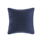Cotton Quilted Euro Sham Navy Euro Sham