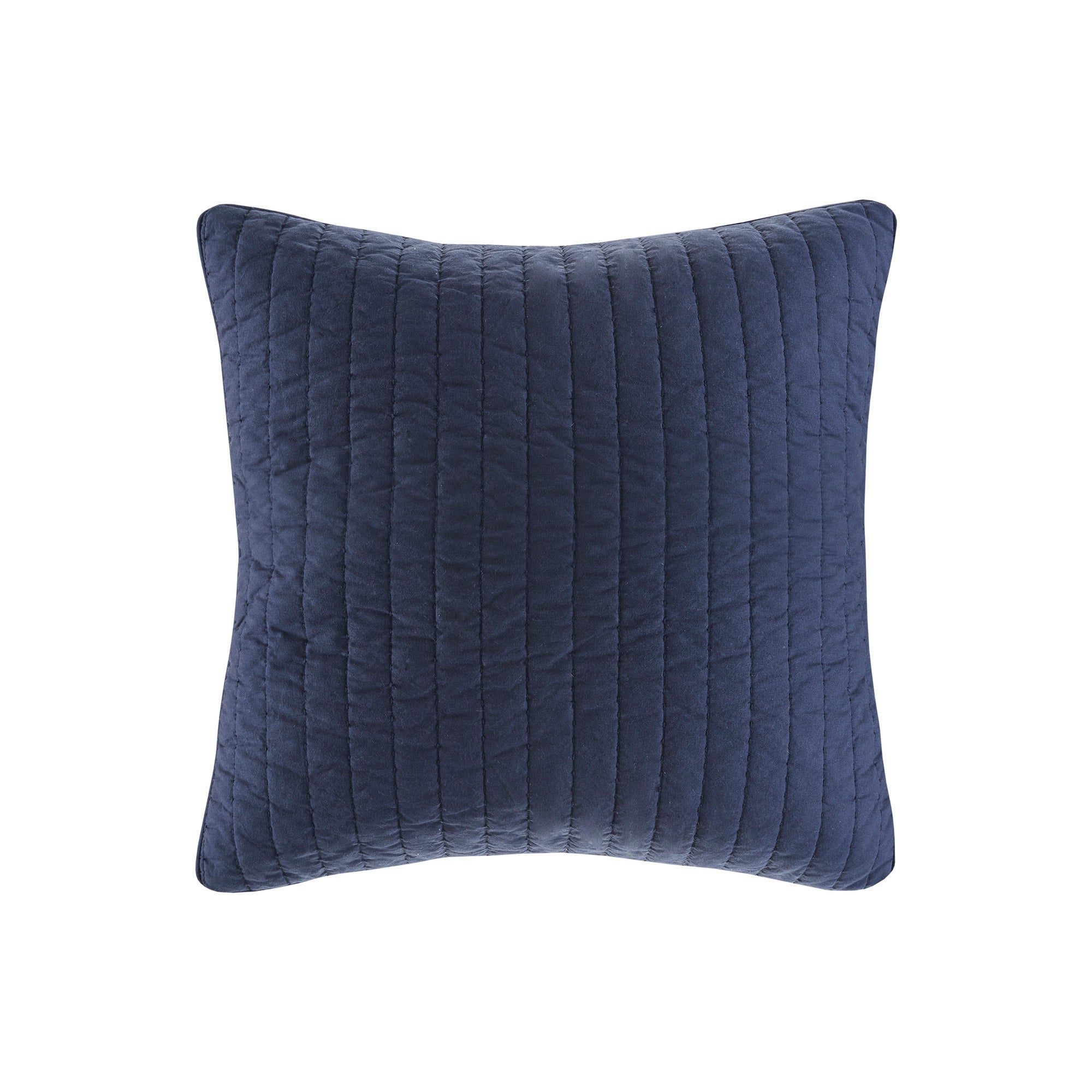 Cotton Quilted Euro Sham Navy Euro Sham