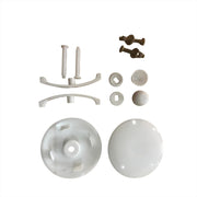 Gloss White, A set of Toiler Floor Bolts and Decorative Covers Only