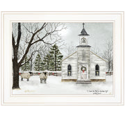 'I Heard the Bells on Christmas' By Billy Jacobs, Ready to Hang Framed Print, White Frame