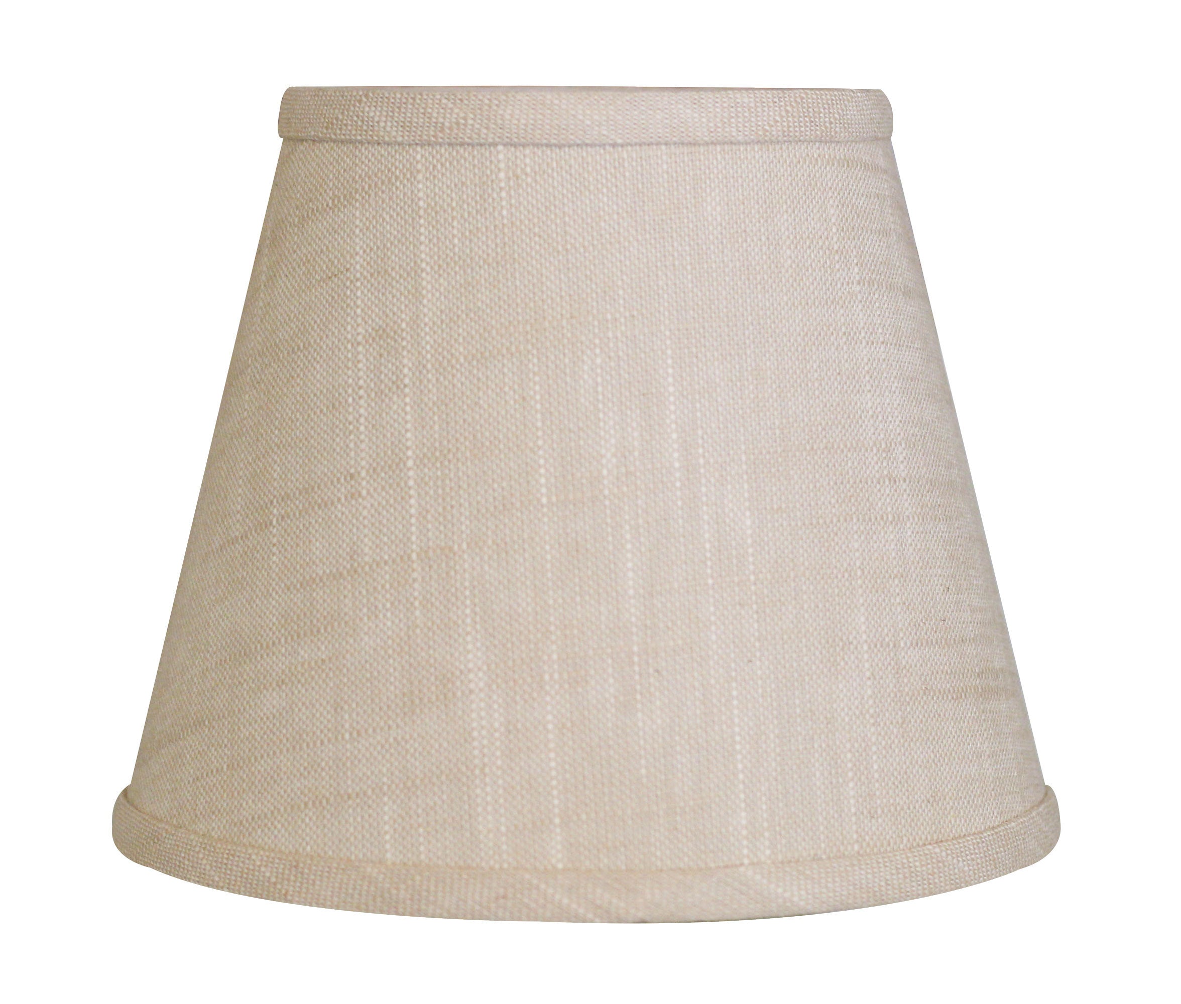 Slant Empire Hardback Lampshade with Bulb Clip, Stonewash
