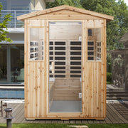 Four person Old fir Far-infrared outdoor sauna room
