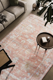 Everly Rust, Beige, Ivory, and Green Viscose  Area Rug