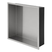 Modern Brushed Nickel Stainless Steel Shower Niche 12' x 12' for Bathroom and Kitchen