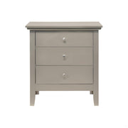 Chic Silver Champagne Nightstand with Elegant Finish and Durable Particle Board, 26 x 24 x 18 Inches