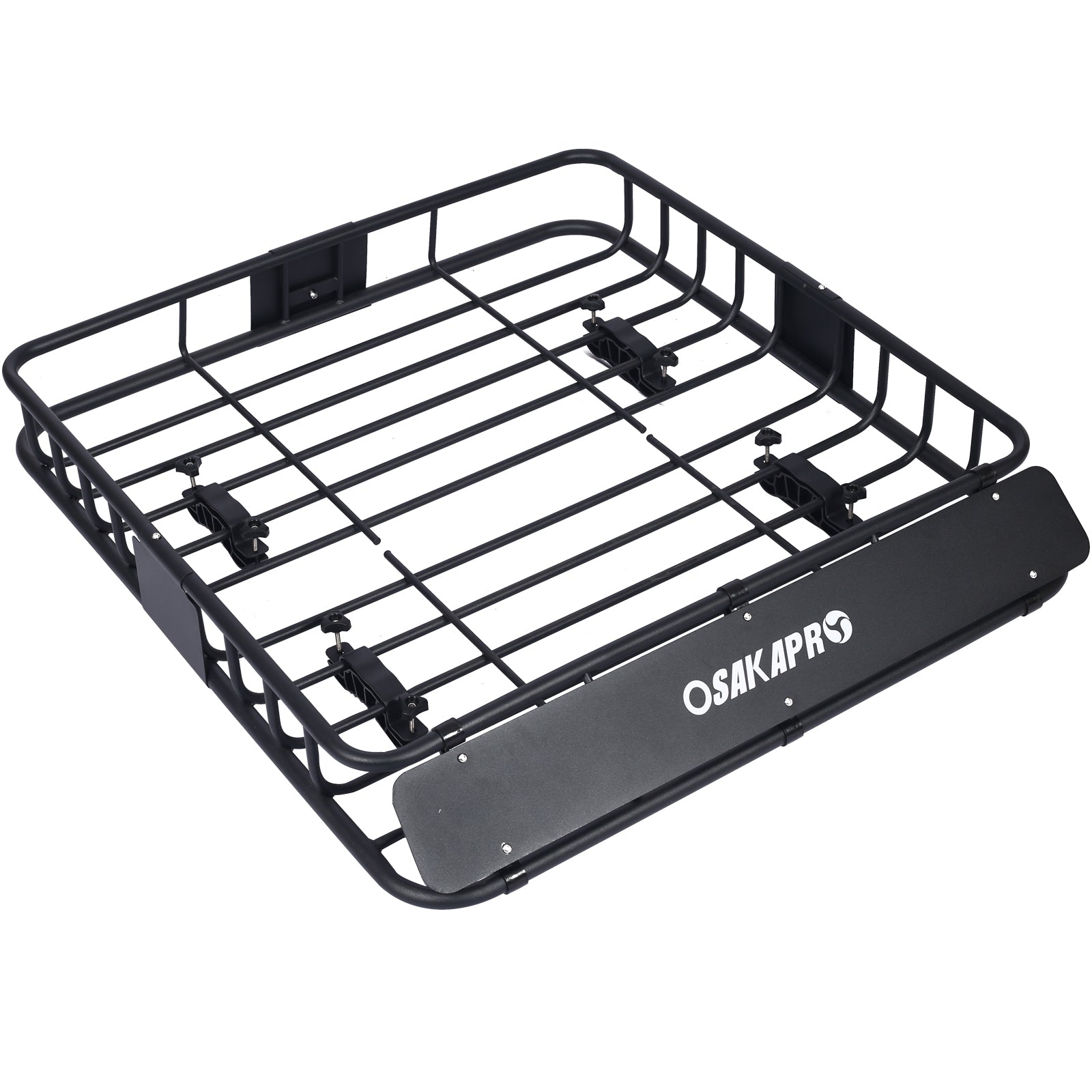 Rooftop Cargo Carrier Basket Motoring Roof Rack, Top Mount Roof Rack, Black Steel, 43 Inches