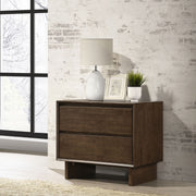 Hemlock Warm Brown 2-drawer Nightstand Bedside Table