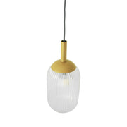 Mid-Century Modern Gemma Pendant Lamp Gold and Clear Glass 110-120V 1PC