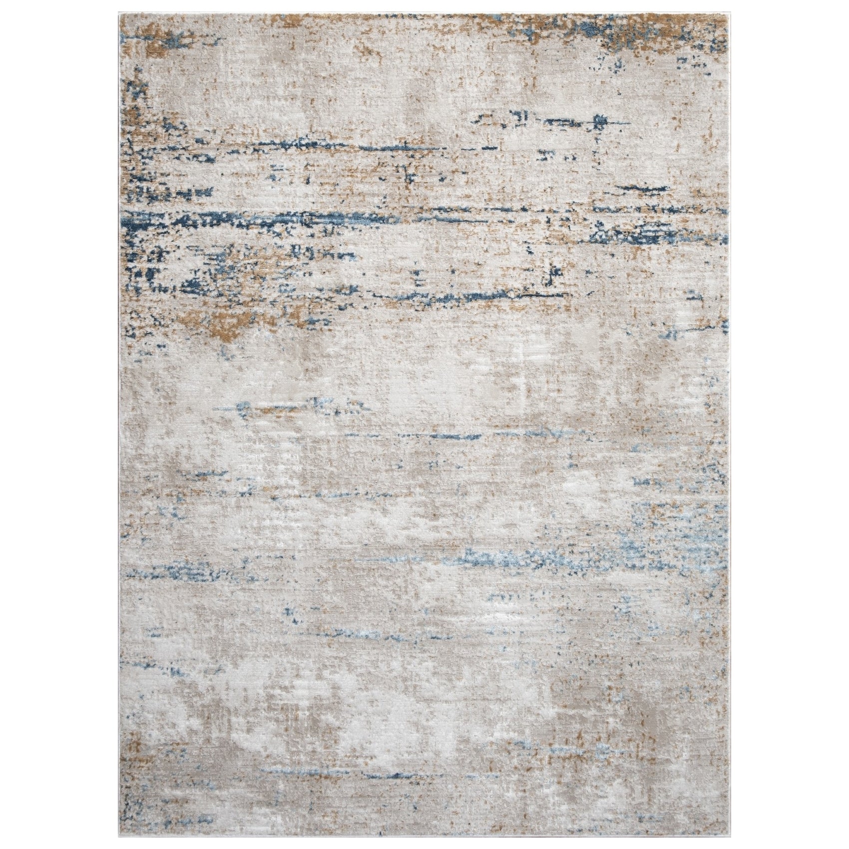 Elegance GC_CNC6001 Ivory Area Rug Contemporary Design Polyester 5 ft. 3 in. x 7 ft. 3 in.