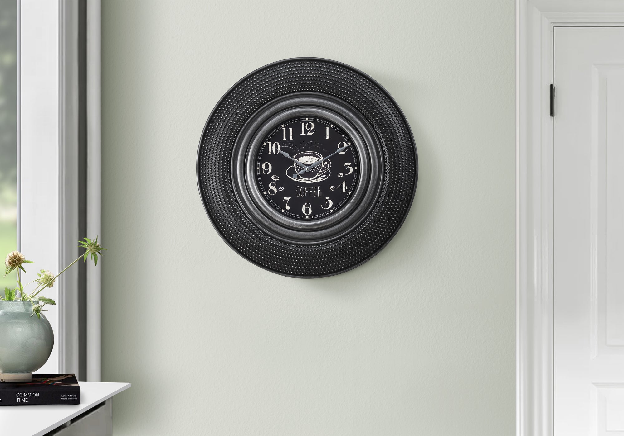 Clocks, 20' Round, Charcoal Grey, Transitional