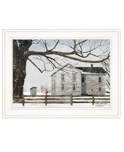 'A Little Snow House' by Billy Jacobs, Ready to Hang Framed Print, White Frame