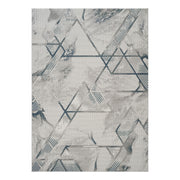 Geometrix GC_DIM1006 Gray 2 ft. 7 in. x 9 ft. 10 in. Contemporary Area Rug - Runner with Geometric 3D Effect