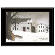 'Christmas Time is coming' by Billy Jacobs Ready to Hang Holiday Framed Print, Black Frame