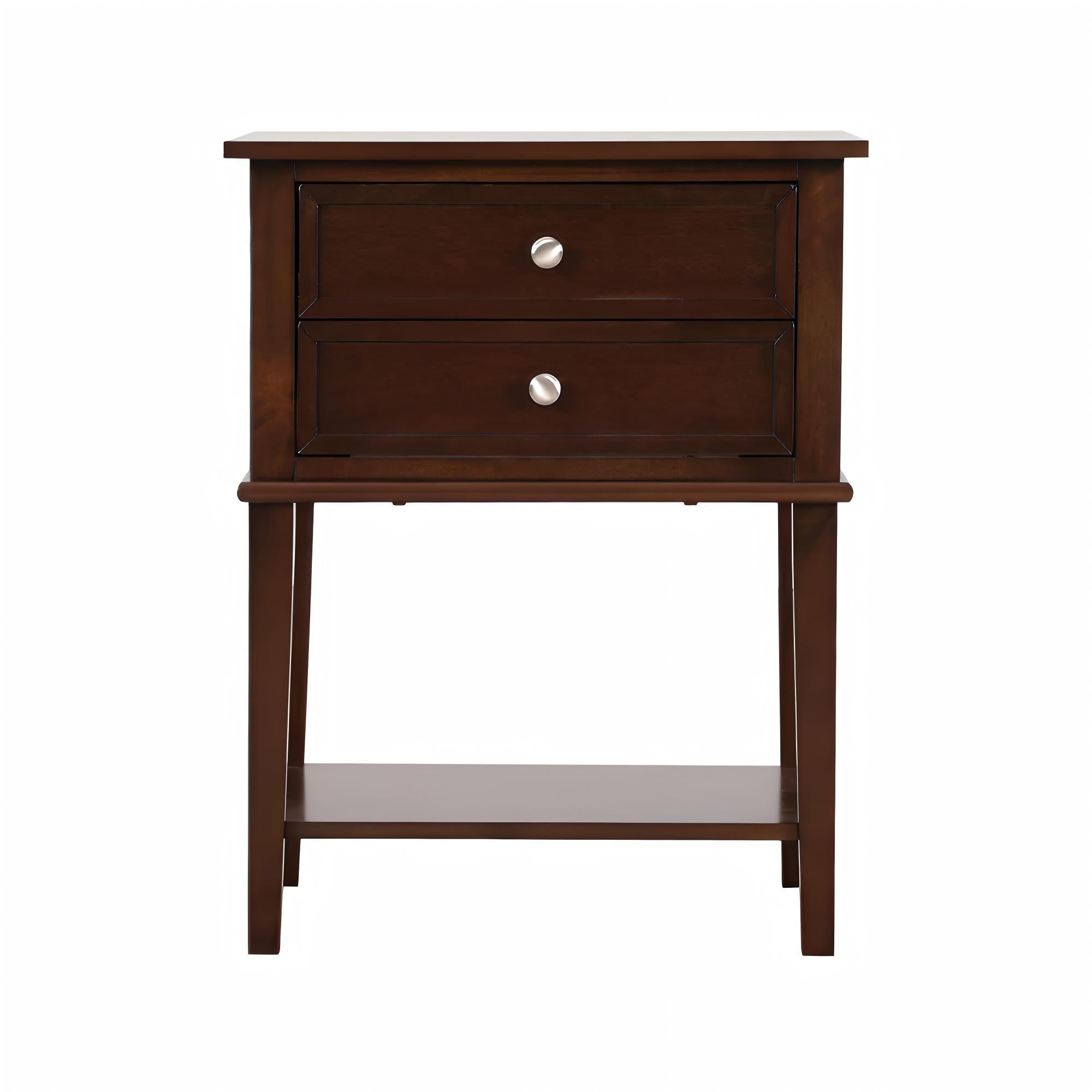 Newton G069-N Nightstand with Roller Drawer Glides in Cappuccino Particle Board - 22 x 16 x 28 Inches